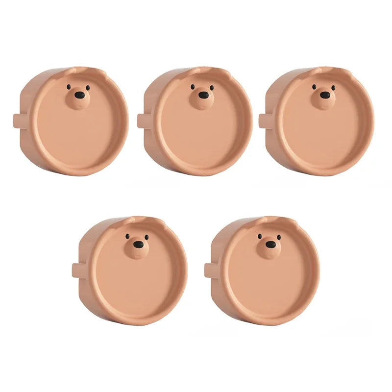 5Pcs Baby Safety Protection Socket Protective Cover Cute Cartoon Children Electric Shock Prevention Dust Protection Cover