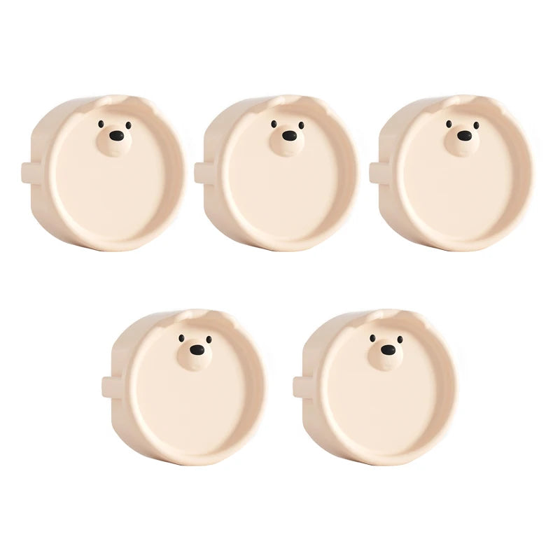 5Pcs Baby Safety Protection Socket Protective Cover Cute Cartoon Children Electric Shock Prevention Dust Protection Cover