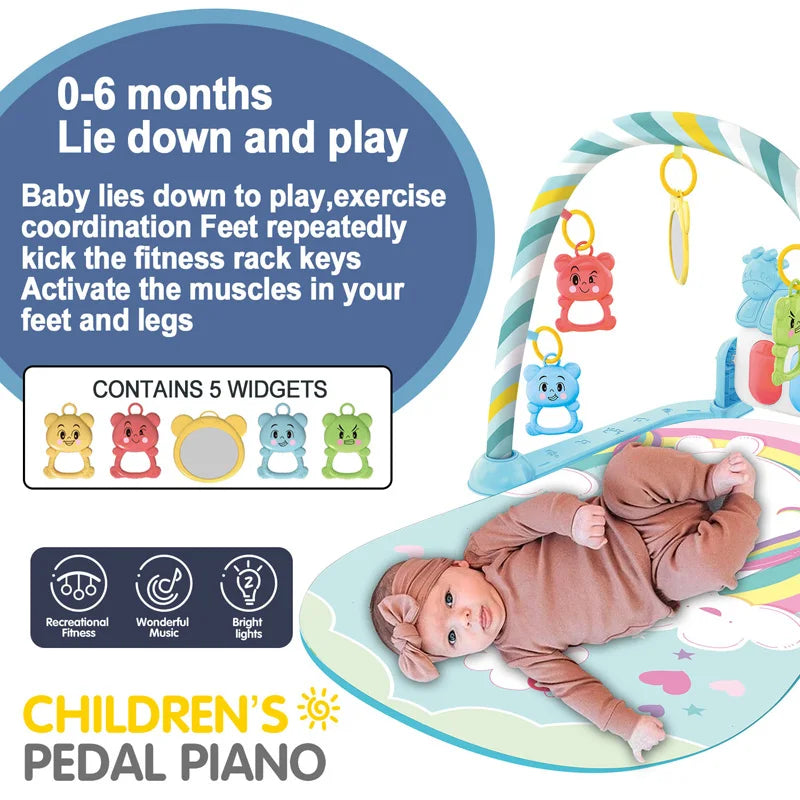 Baby Piano Gym™ – Tapis d’Éveil Musical 0-36 Mois