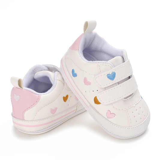 Chaussures Bébé Fille Premiers Pas – Baskets Douces Antidérapantes 0-18 Mois 👶✨