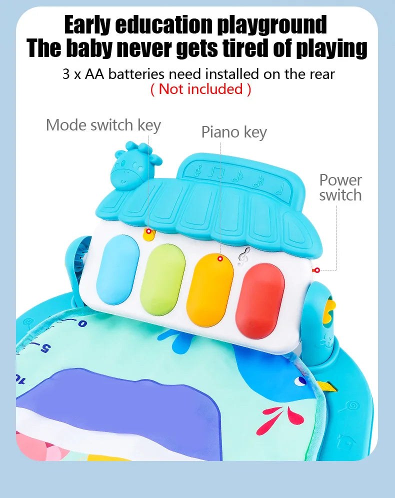 Baby Piano Gym™ – Tapis d’Éveil Musical 0-36 Mois