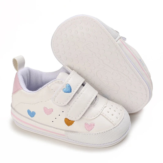 Chaussures Bébé Fille Premiers Pas – Baskets Douces Antidérapantes 0-18 Mois 👶✨